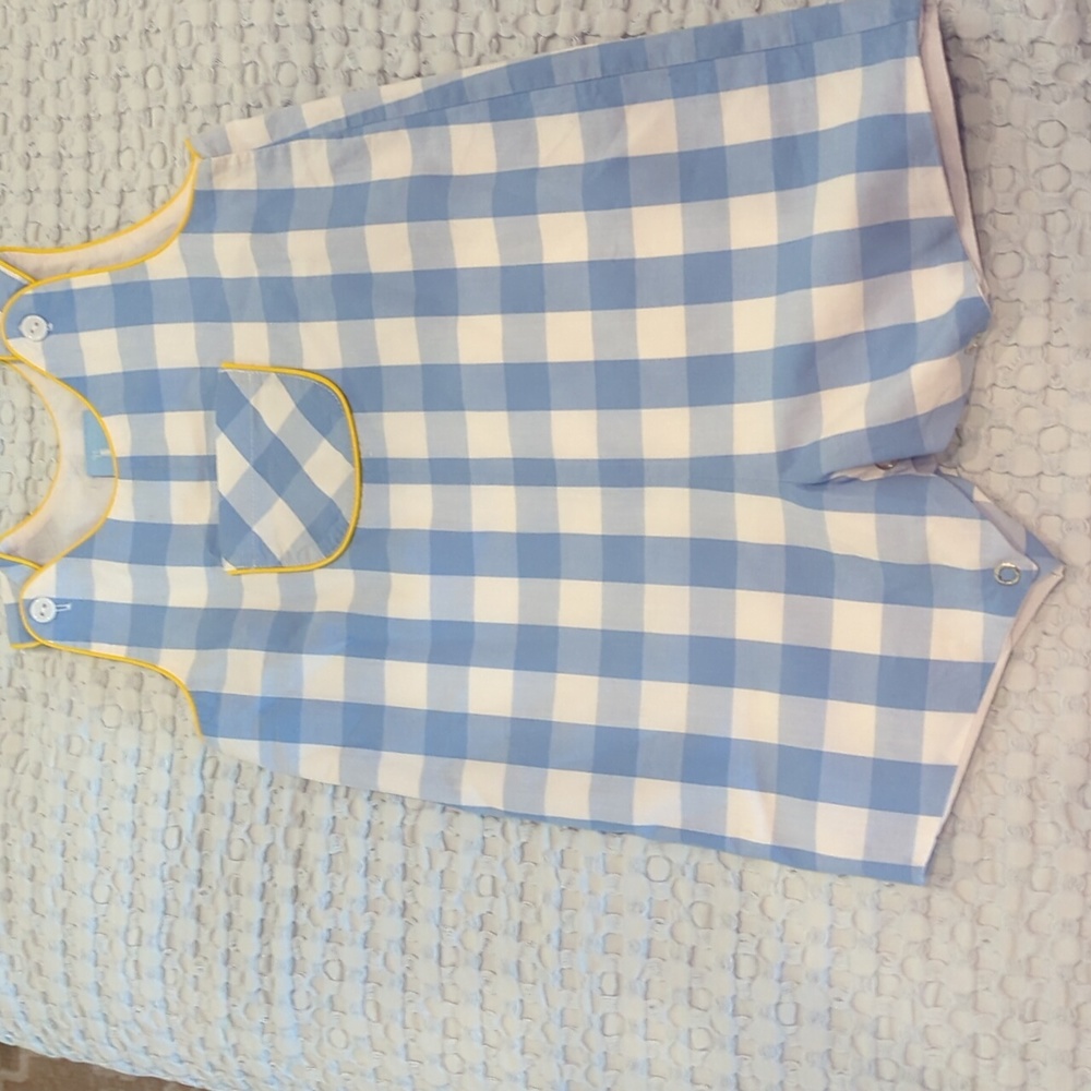 COPY - Bella Bliss Boys Jon Jon Blue check gingham